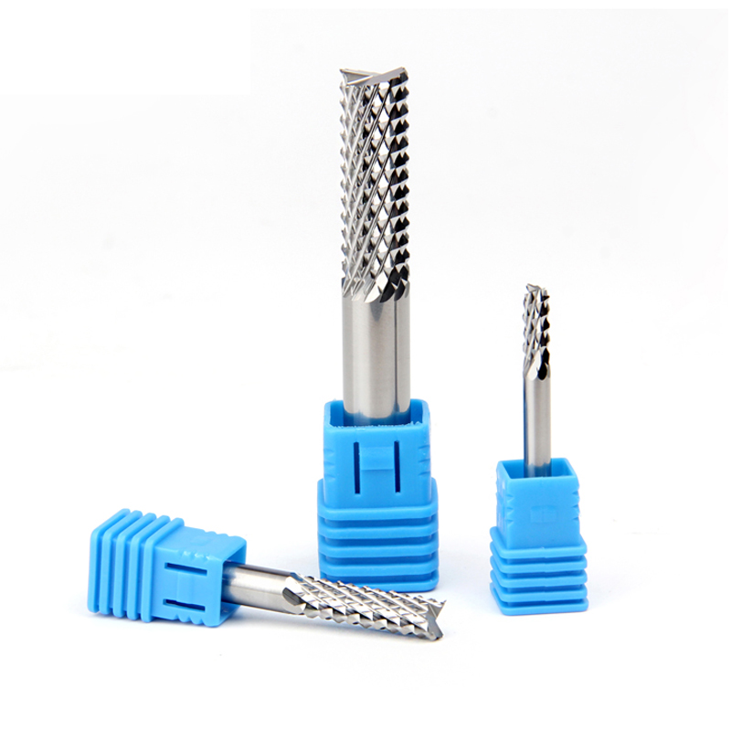 Maiszähne CNC-Fräser Hartmetall-Schaftfräser Fräsbohrer PVC PCB-Fräser