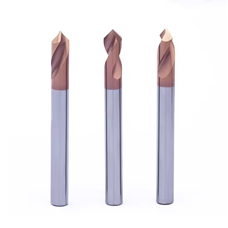 Foret à 2 cannelures HRC55 de haute qualité, 90 degrés pour l'acier, 2 à 4 cannelures, fraise à visage, outil cnc, usinage de revêtement, foret cnc