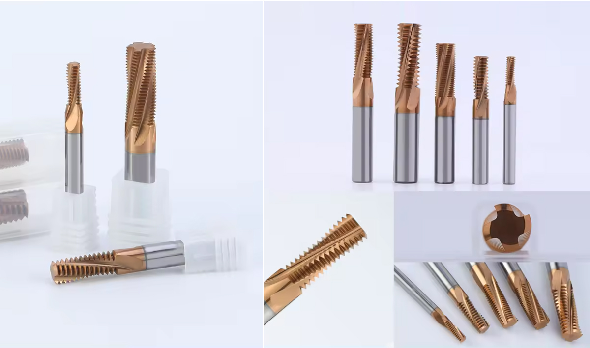 High Efficiency Full Teeth TiSIN Coating CNC Threading End Mill Carbide End Mills