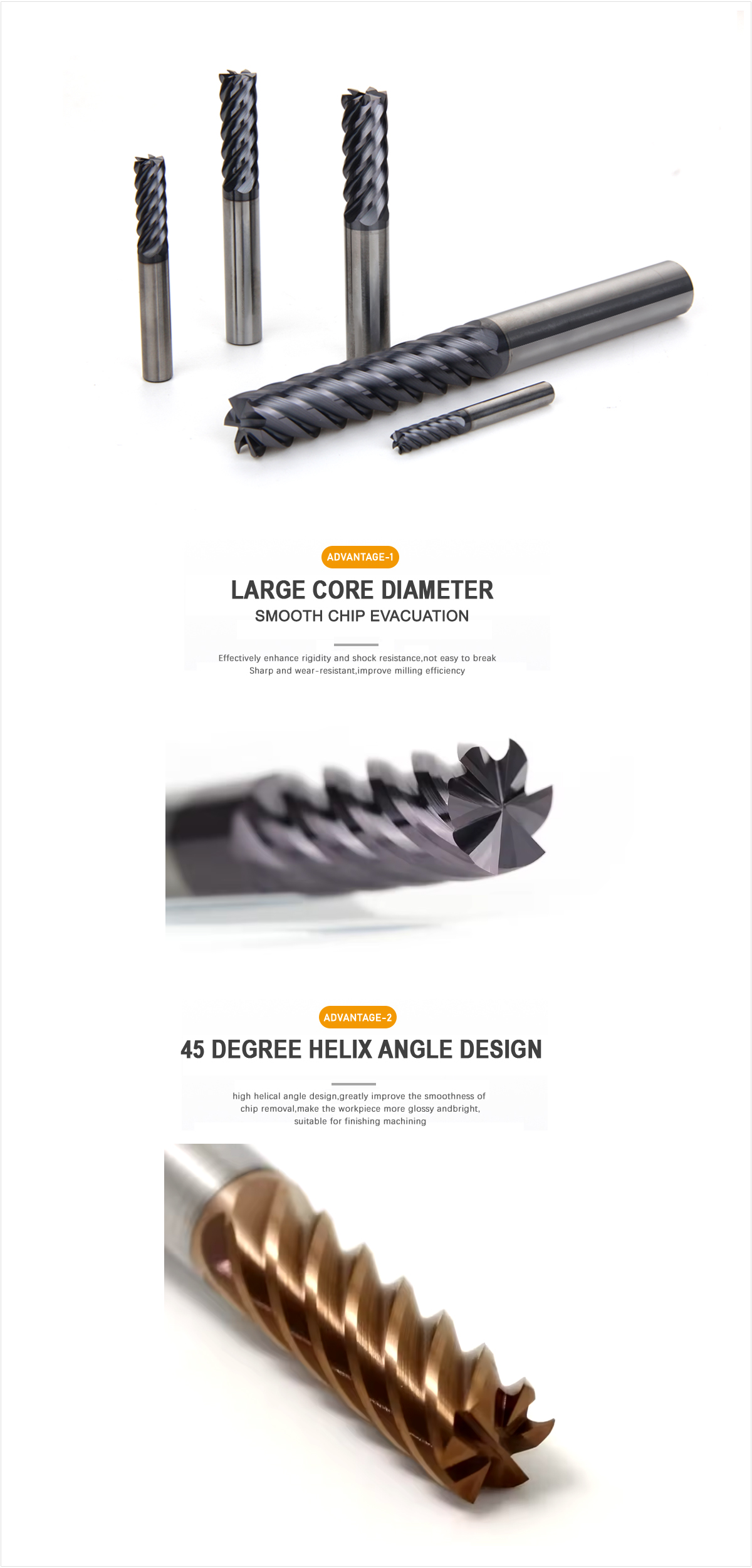  6 Flutes Finishing End Mills 
